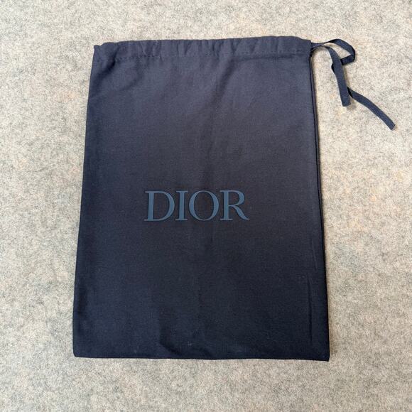 Authentic Dior Logo Designer Dust Bag Storage Protection Navy Blue 14.75"x11" - Picture 1 of 6